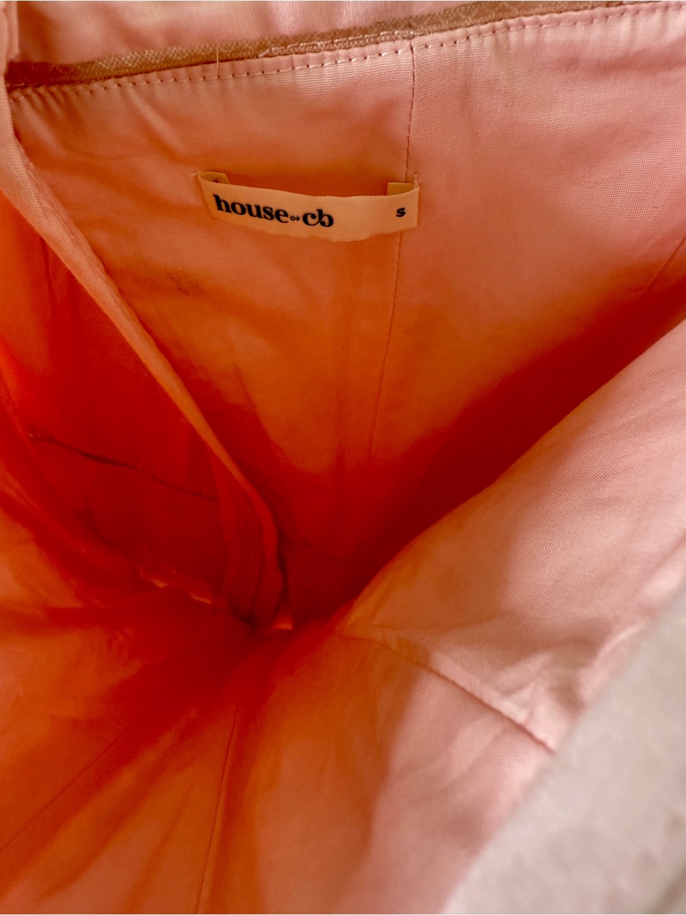 House of CB BELISSA Pink Strapless Custom Lace + Broderie Anglaise Midi Dress - Picture 11 of 11